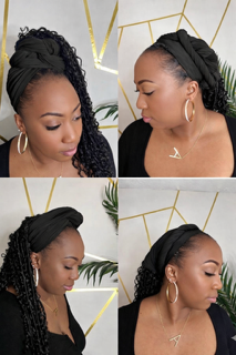Black Stretch Headwrap – Style 4 Ways