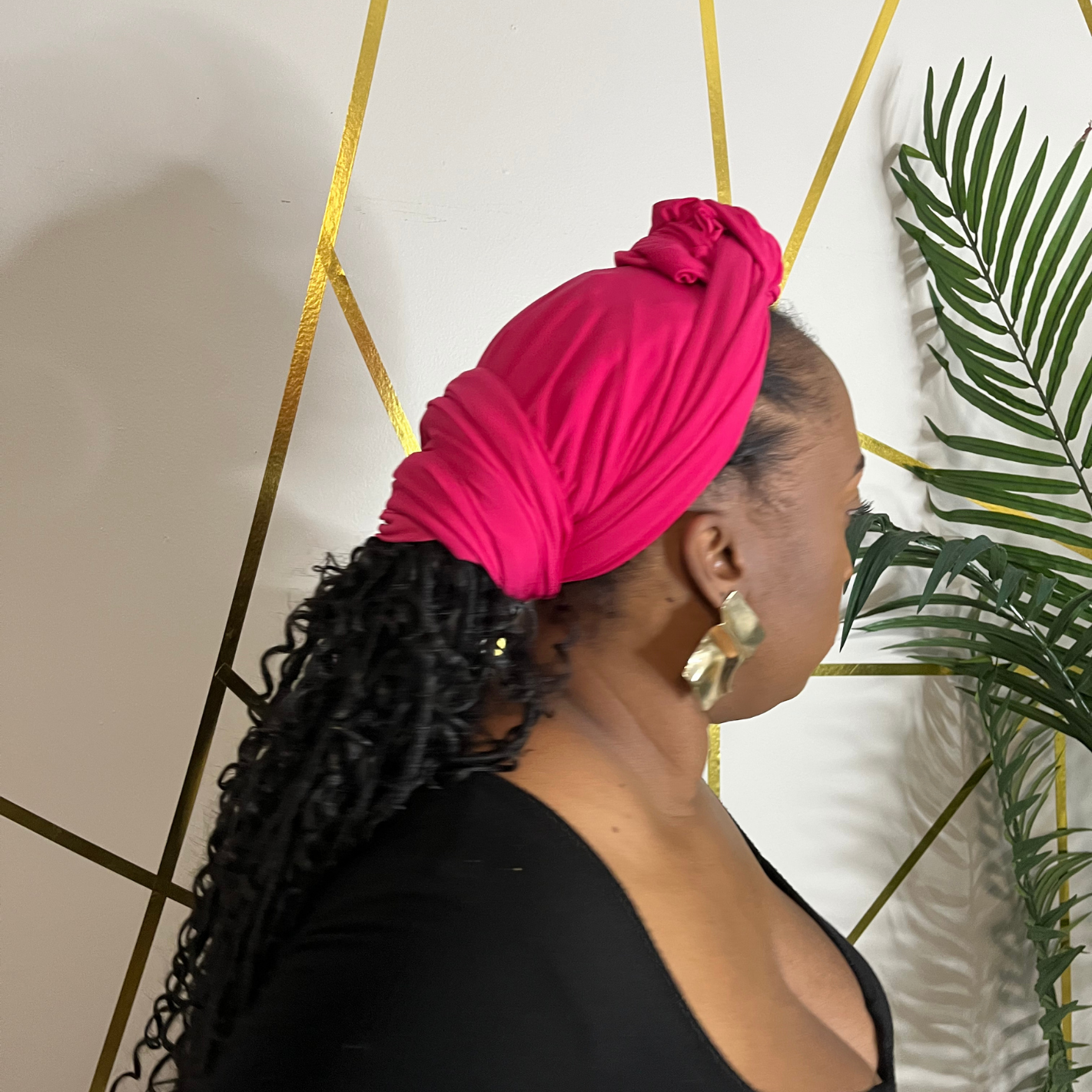 Fuchsia Stretch Headwrap – Style 4 Ways