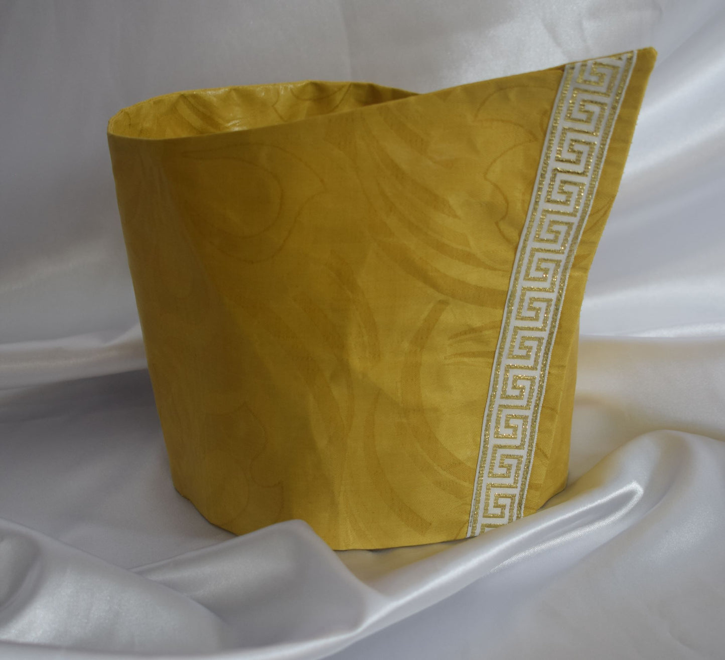 Gold African Brocade Wrap Around Hat