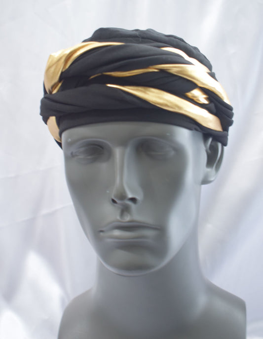 The King Black n Gold EZ PZ Turban