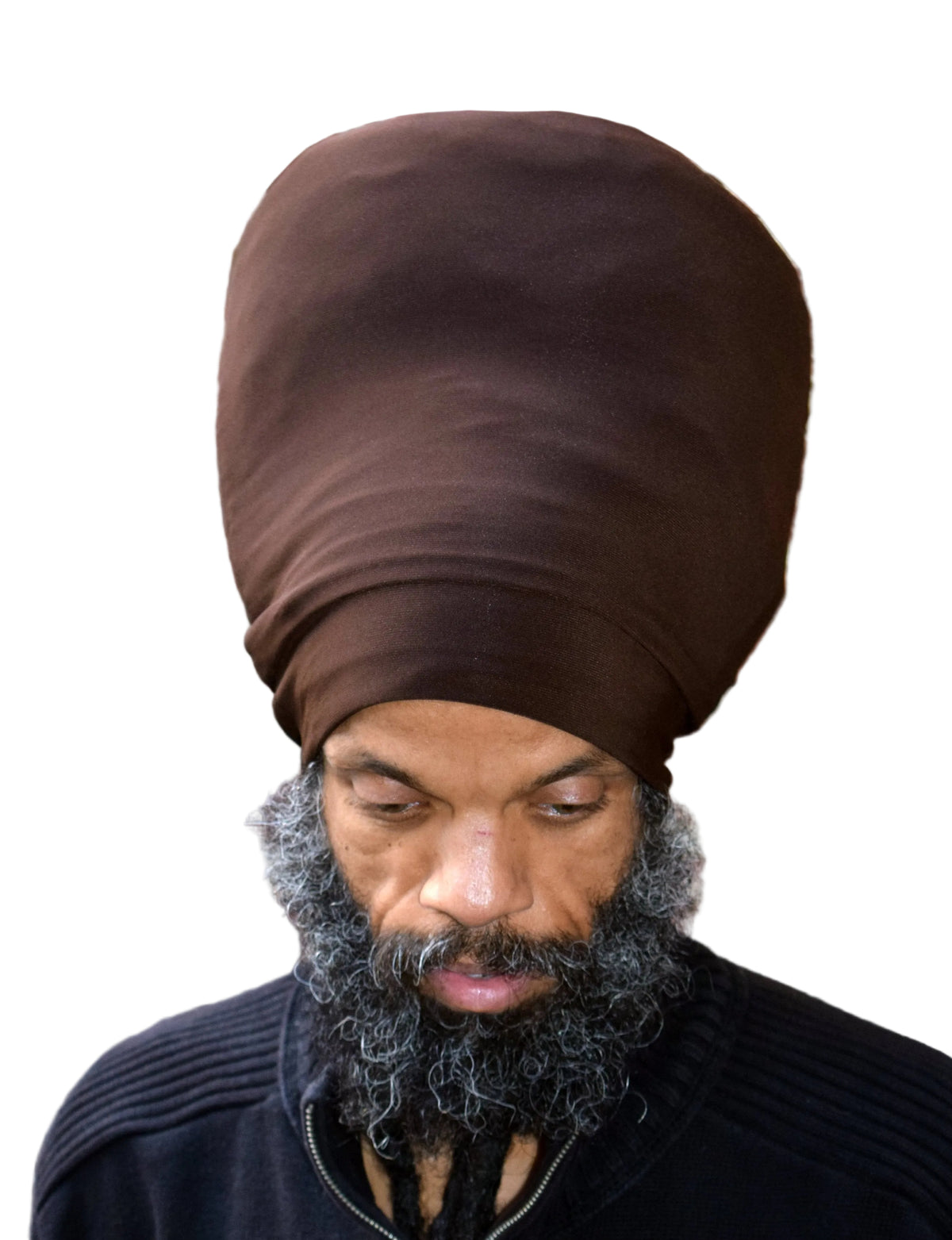 Brown Stretch Hat- Front View.