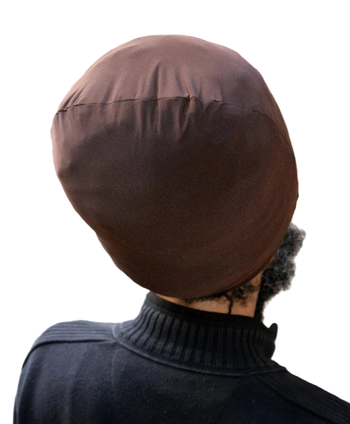 Brown Stretch Hat- Back View.