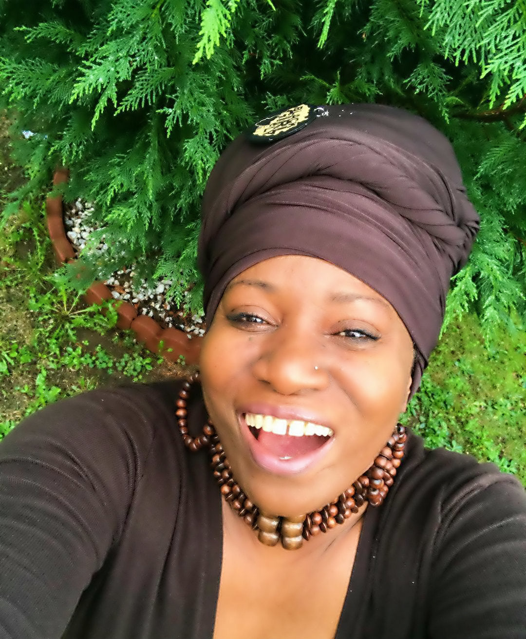 Ebony- Brown Cotton Head-Wrap