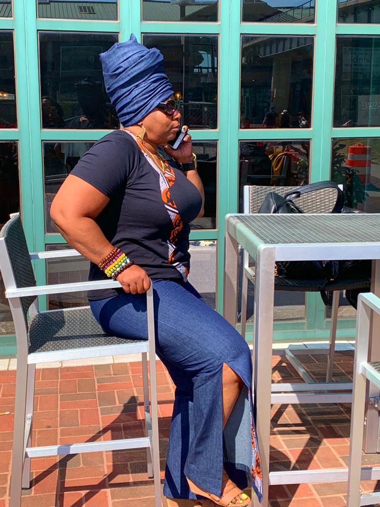 Dark Denim Head-Wrap