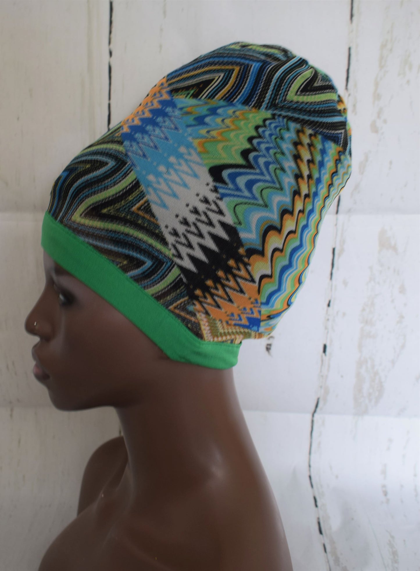 Green Band Multicolor Hair Net