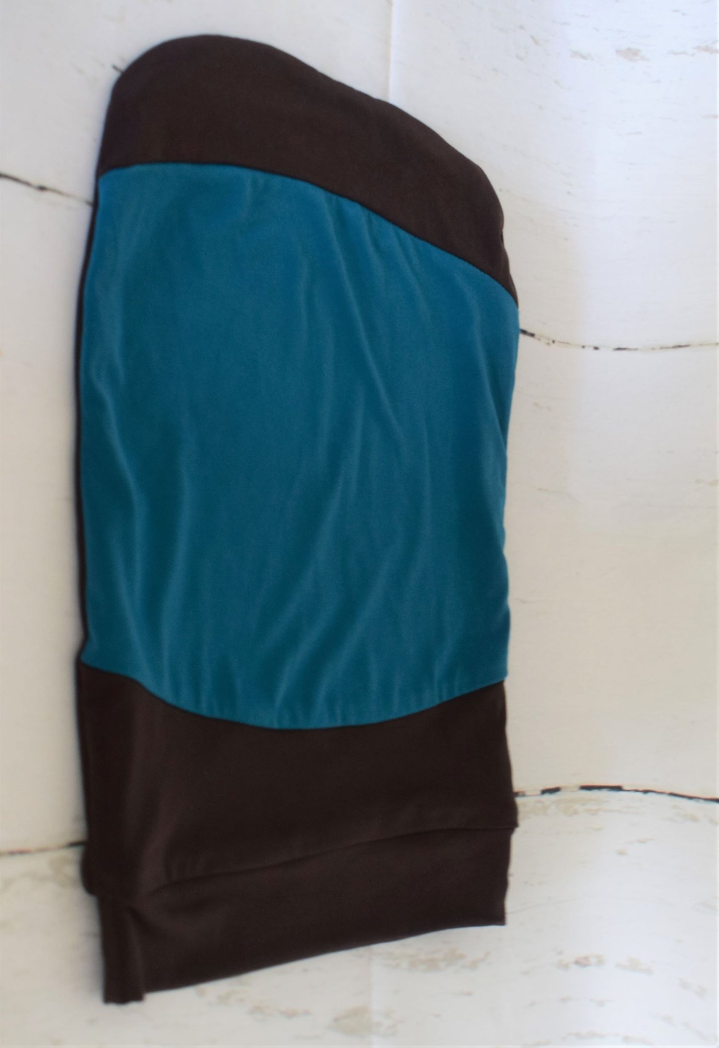 Turquoise n Brown Stretch Hat
