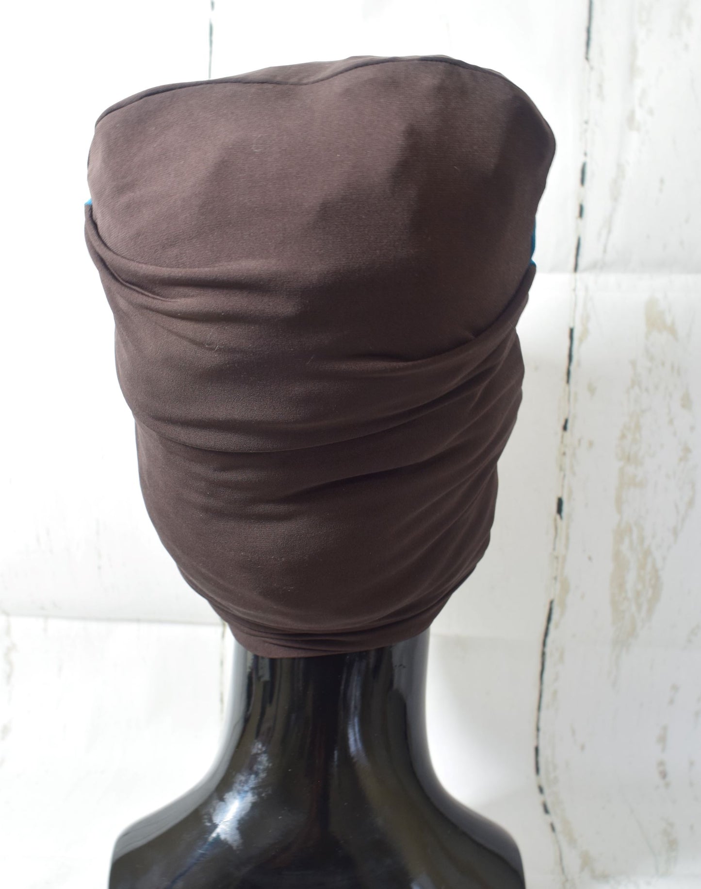 Turquoise n Brown Stretch Hat