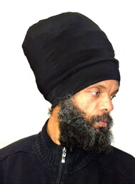 Black Side Stripe Stretch Hat