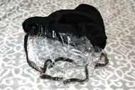 Black Adjustable Shower Cap