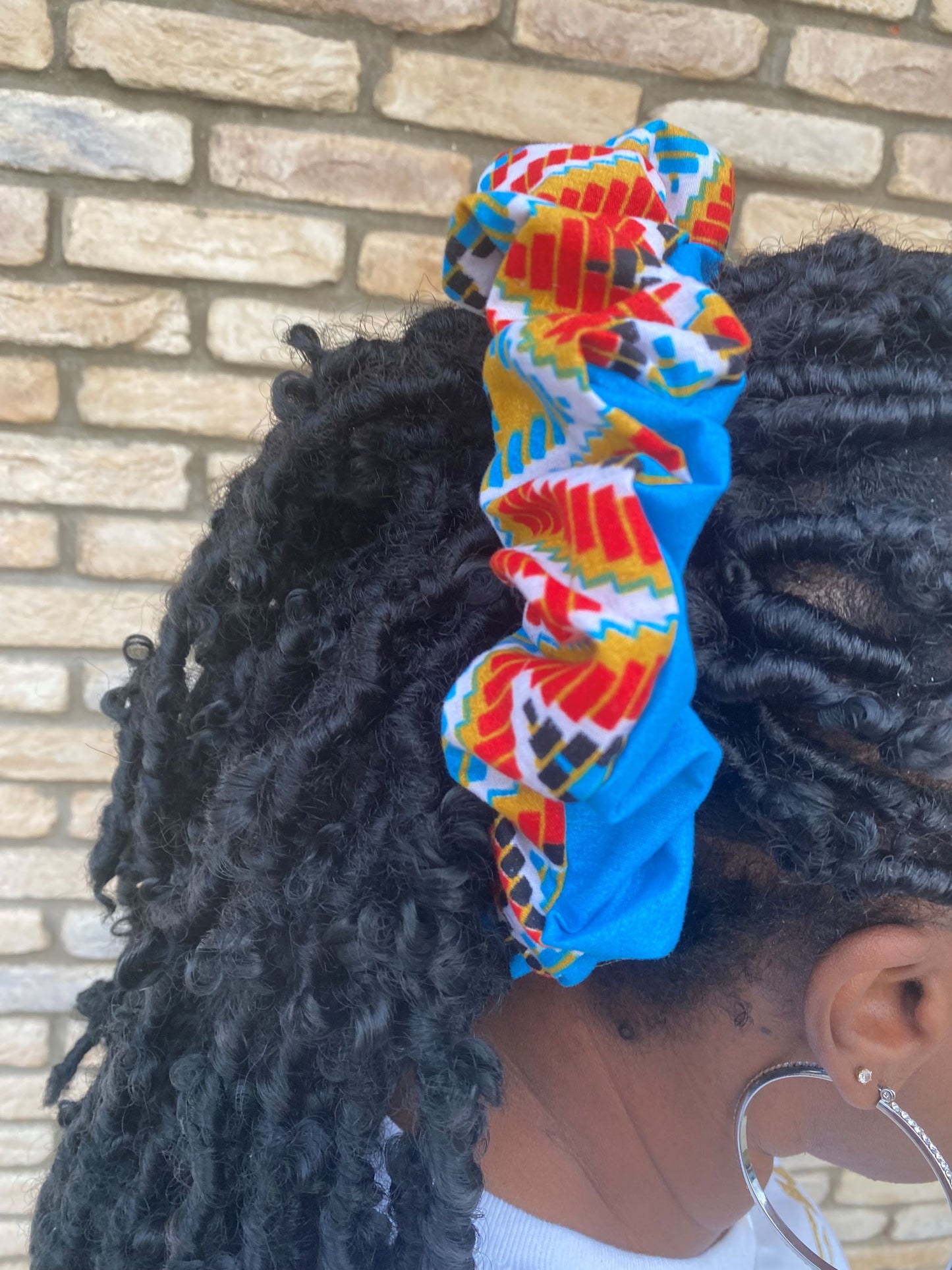 Blues Oversized Scrunchie