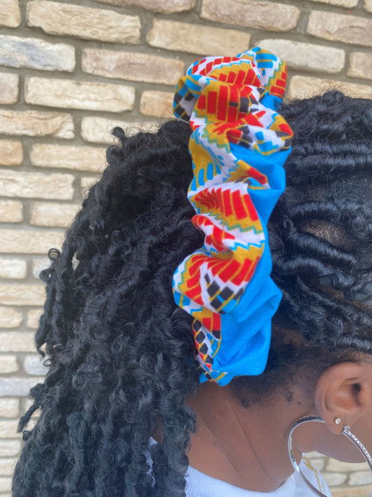 Blues Oversized Scrunchie