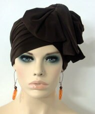 Women Brown EZ PZ Turban Wrap
