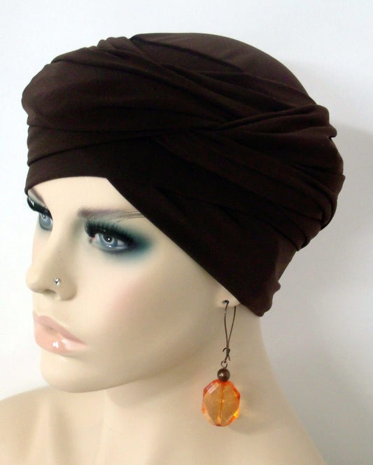 Women Brown EZ PZ Turban Wrap