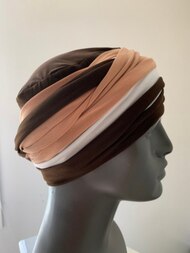 Chocolate Caramel EZ PZ Turban Wrap