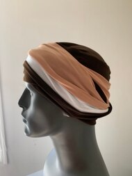 Chocolate Caramel EZ PZ Turban Wrap