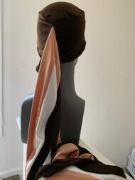 Chocolate Caramel EZ PZ Turban Wrap