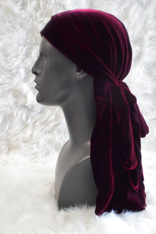 Cranberry Velvet Durag