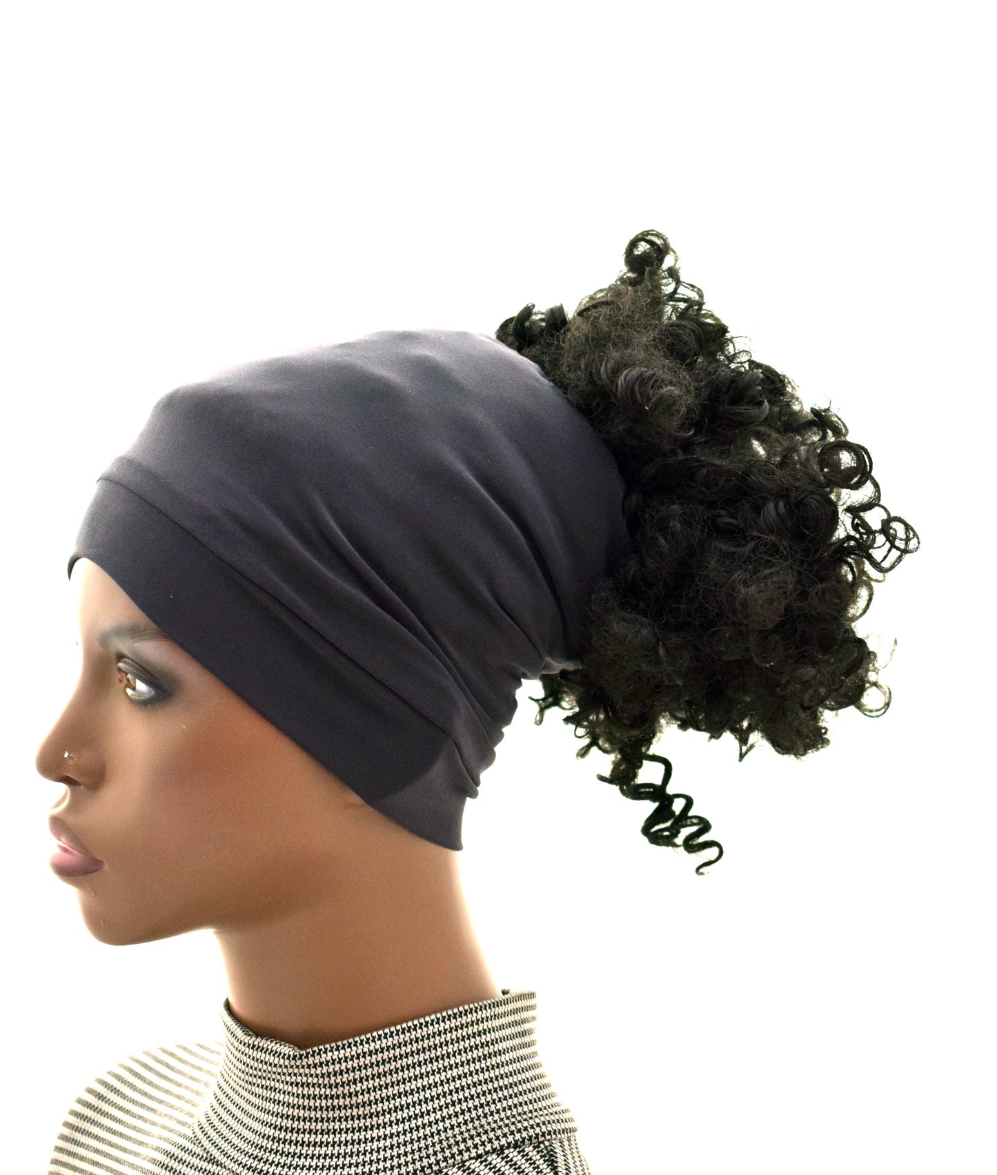 Gray Ponytail Loc Socks