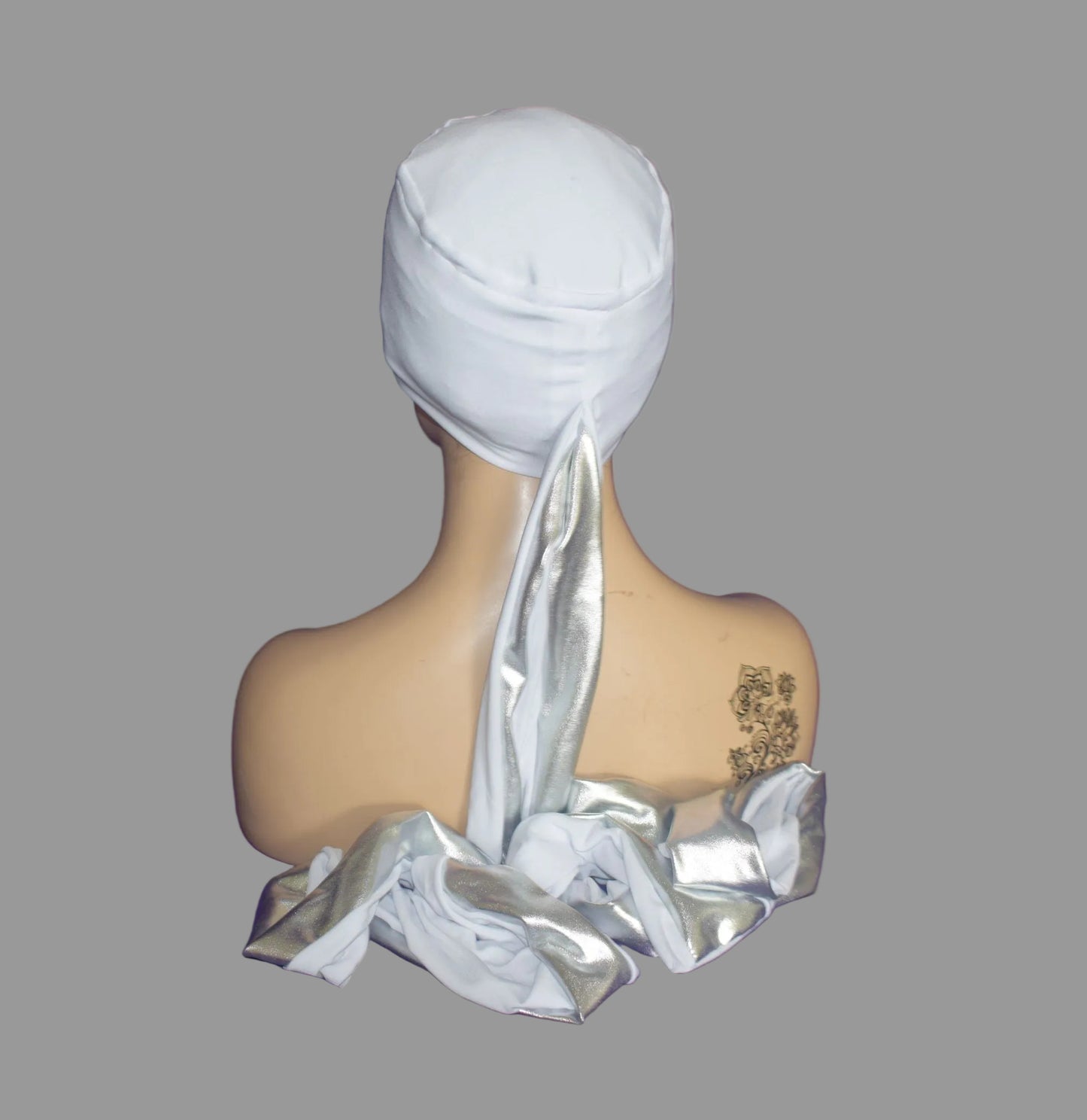 EZ PZ Turban™ -White n Silver