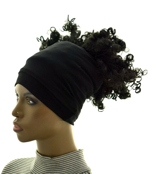 Black Ponytail Loc Socks