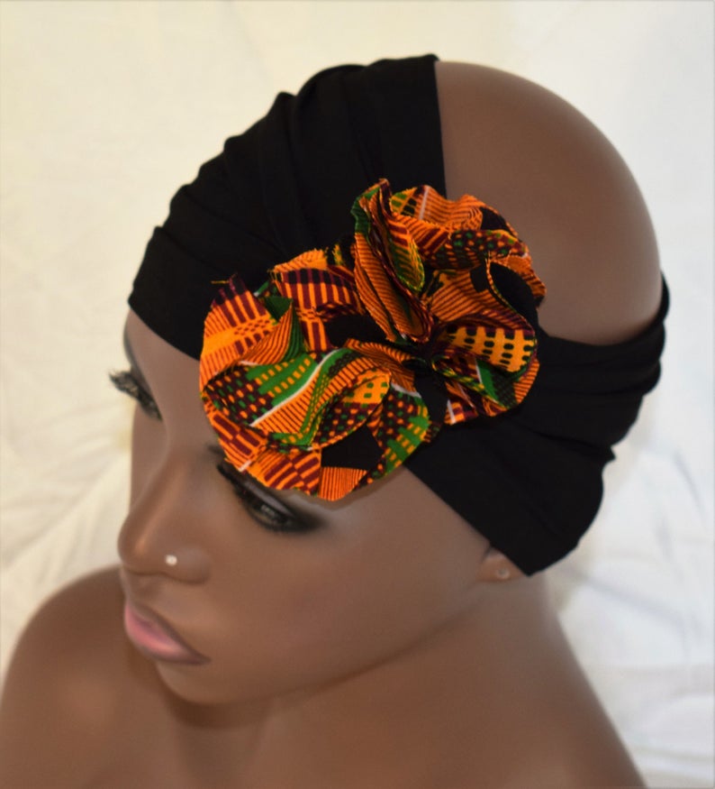 Black Flower Headband