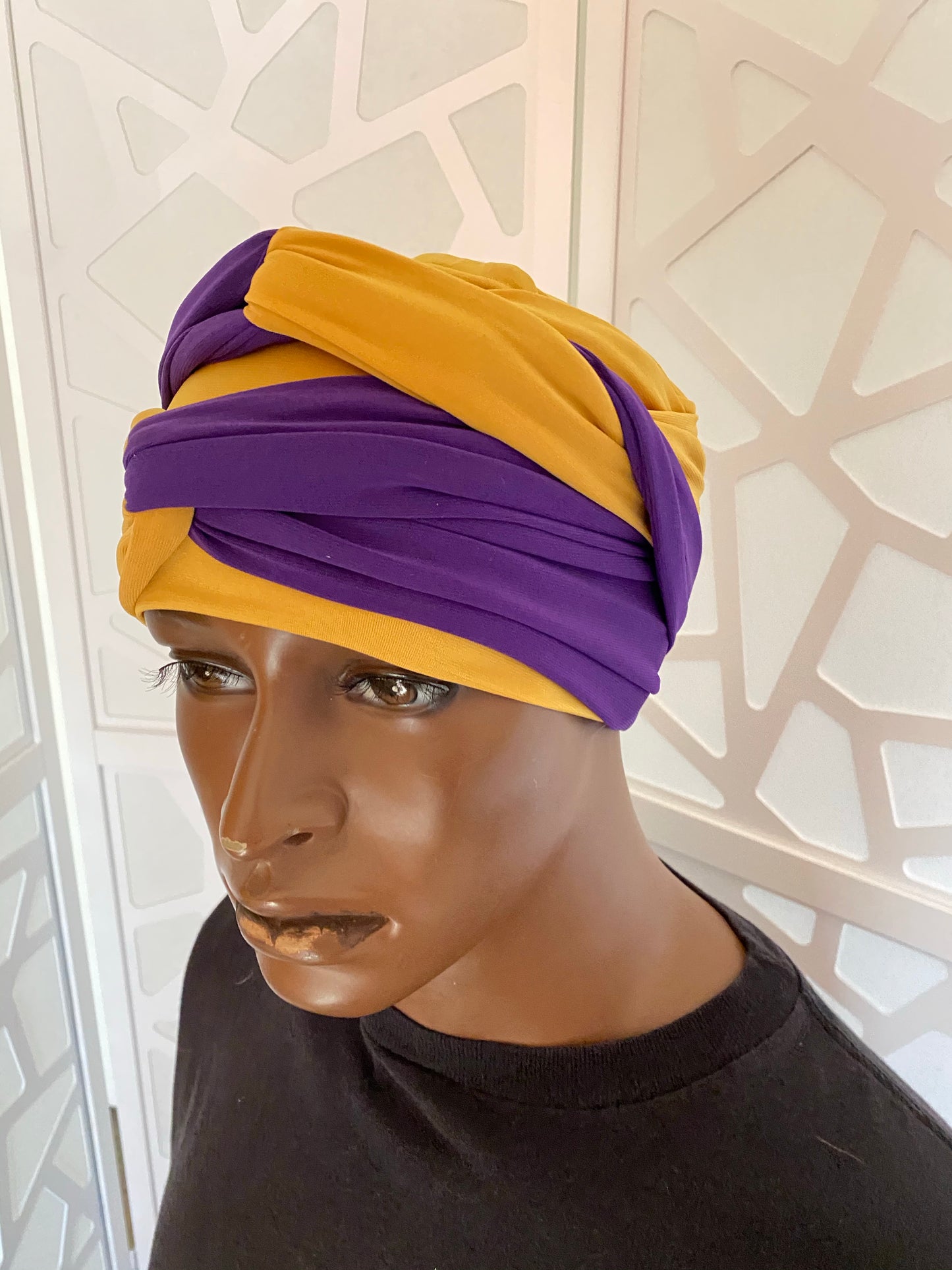 Purple n Gold EZ PZ Turban Wrap
