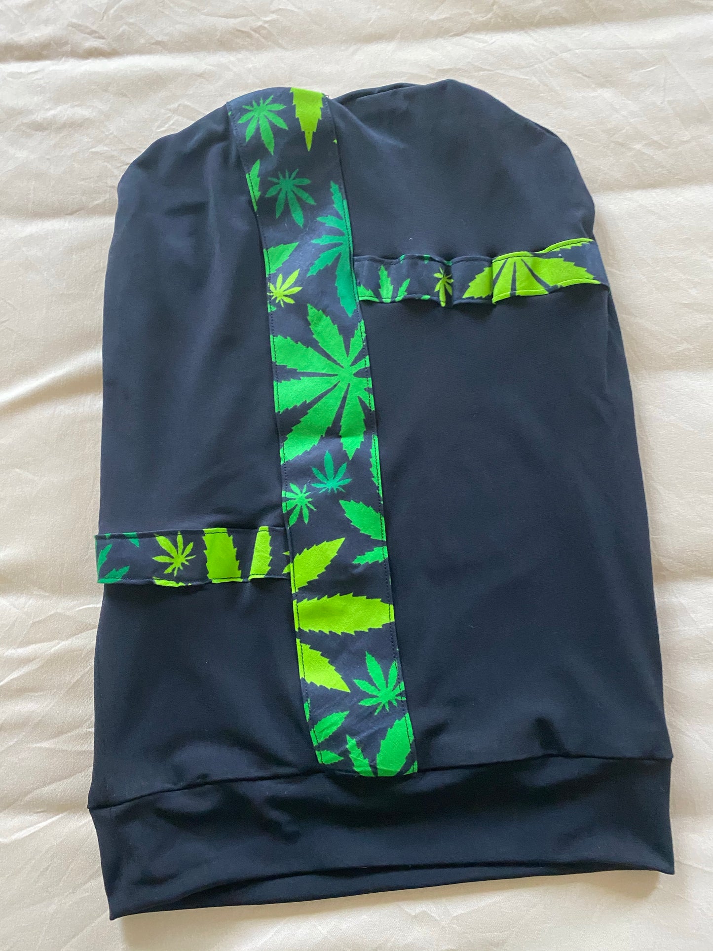 Black Go Green Cannabis Stretch Hat