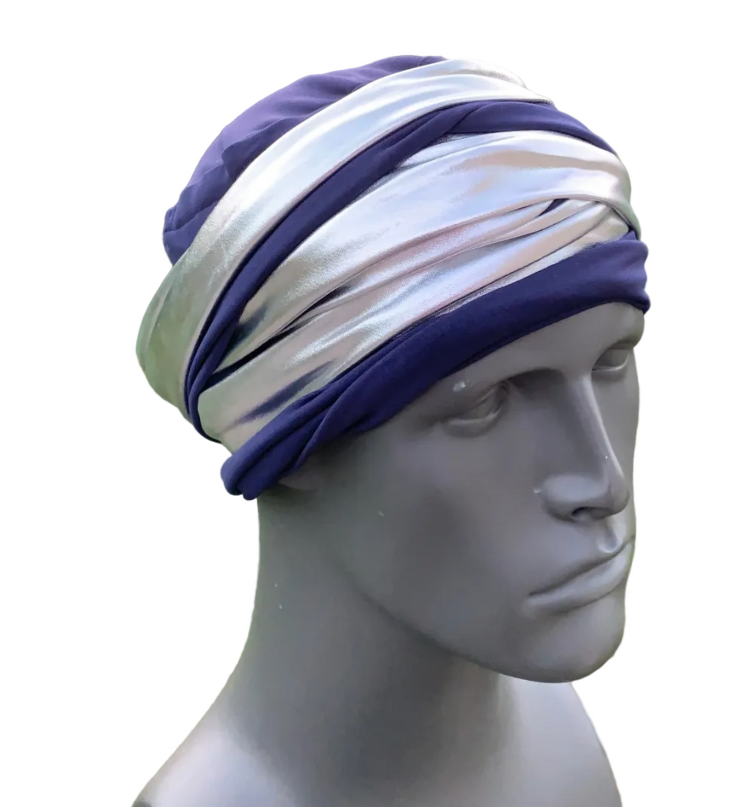 EZ PZ Turban™ - Navy n Silver