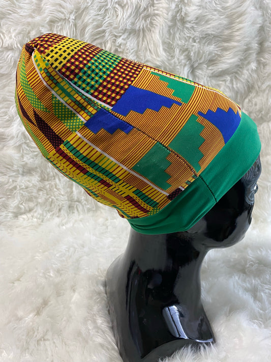 Yellow Kente Stretch Hat