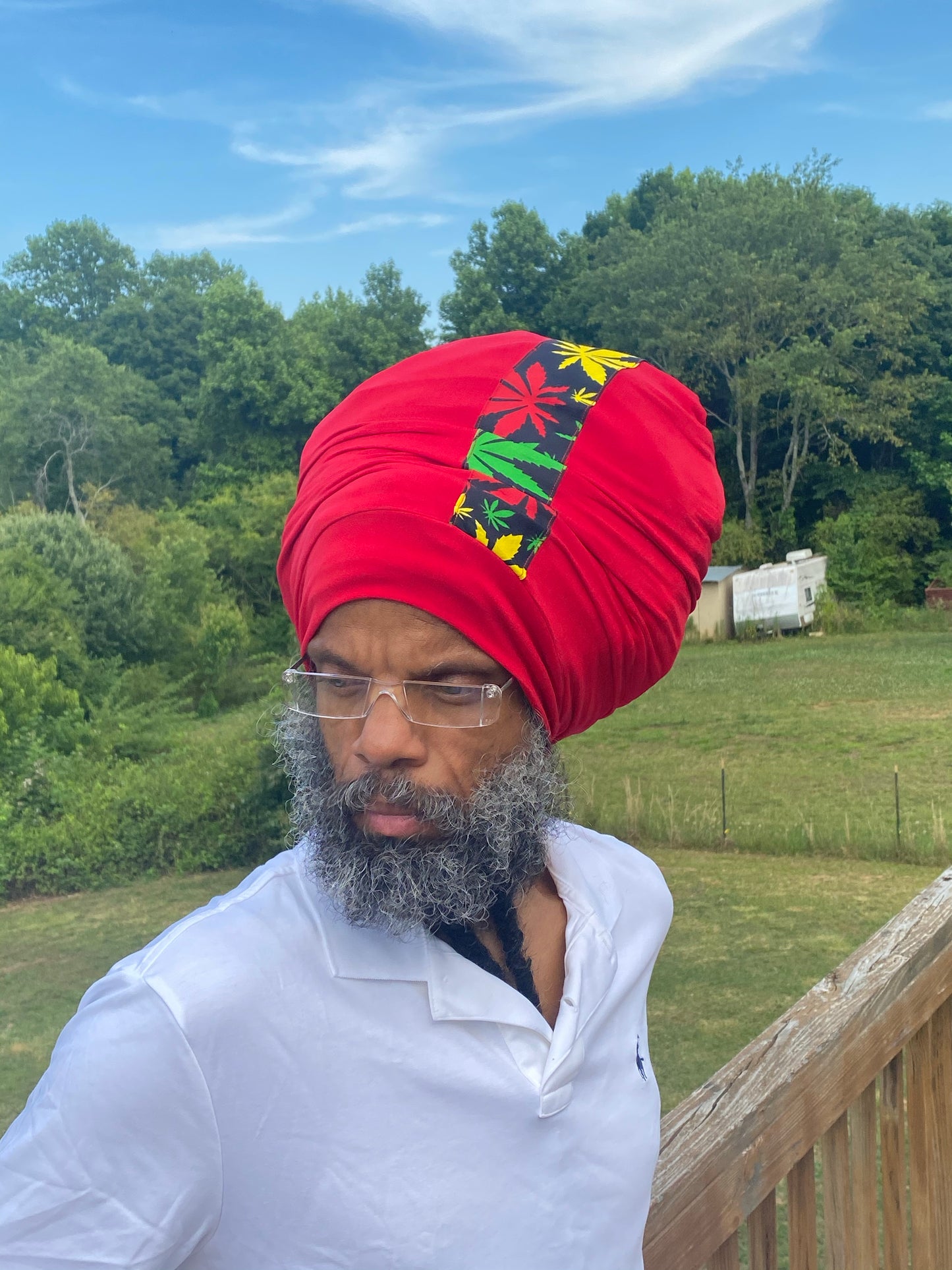 Red Ises Cannabis Stretch Hat