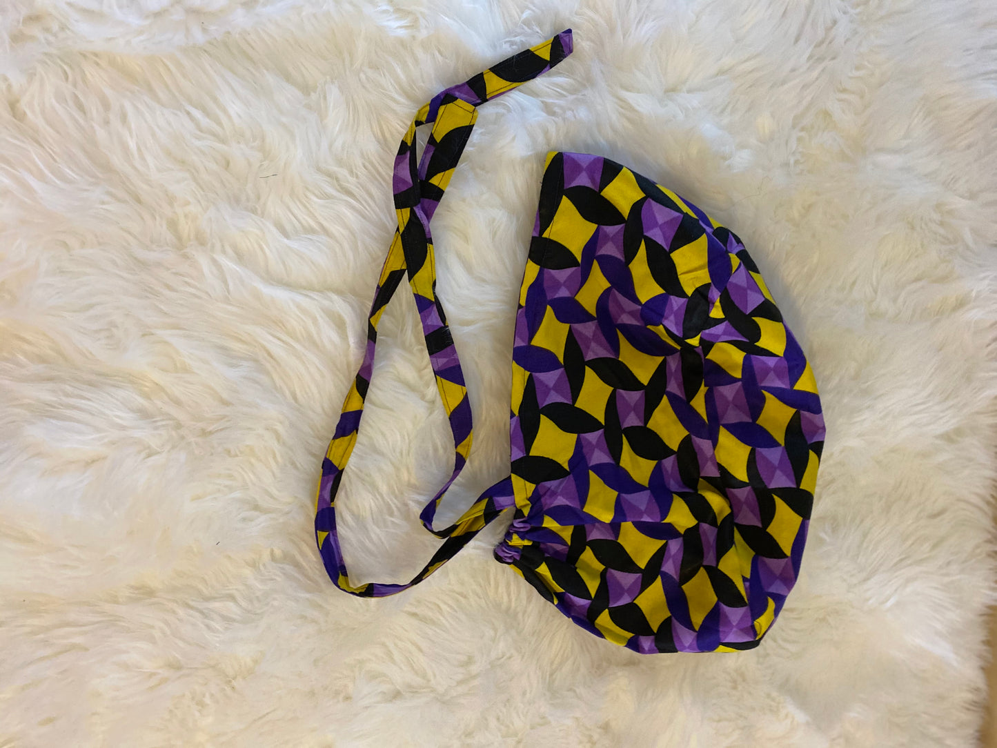 Purple Rain Satin Lined Ponytail Scrub Hat