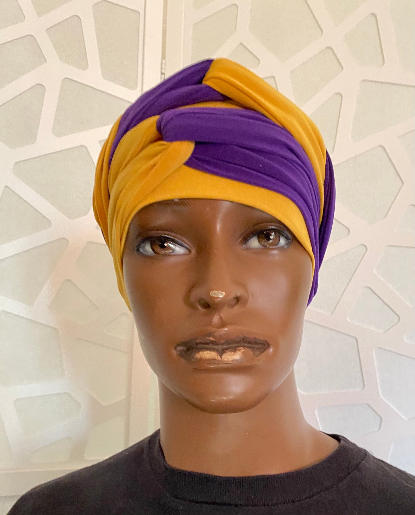 Purple n Gold EZ PZ Turban Wrap