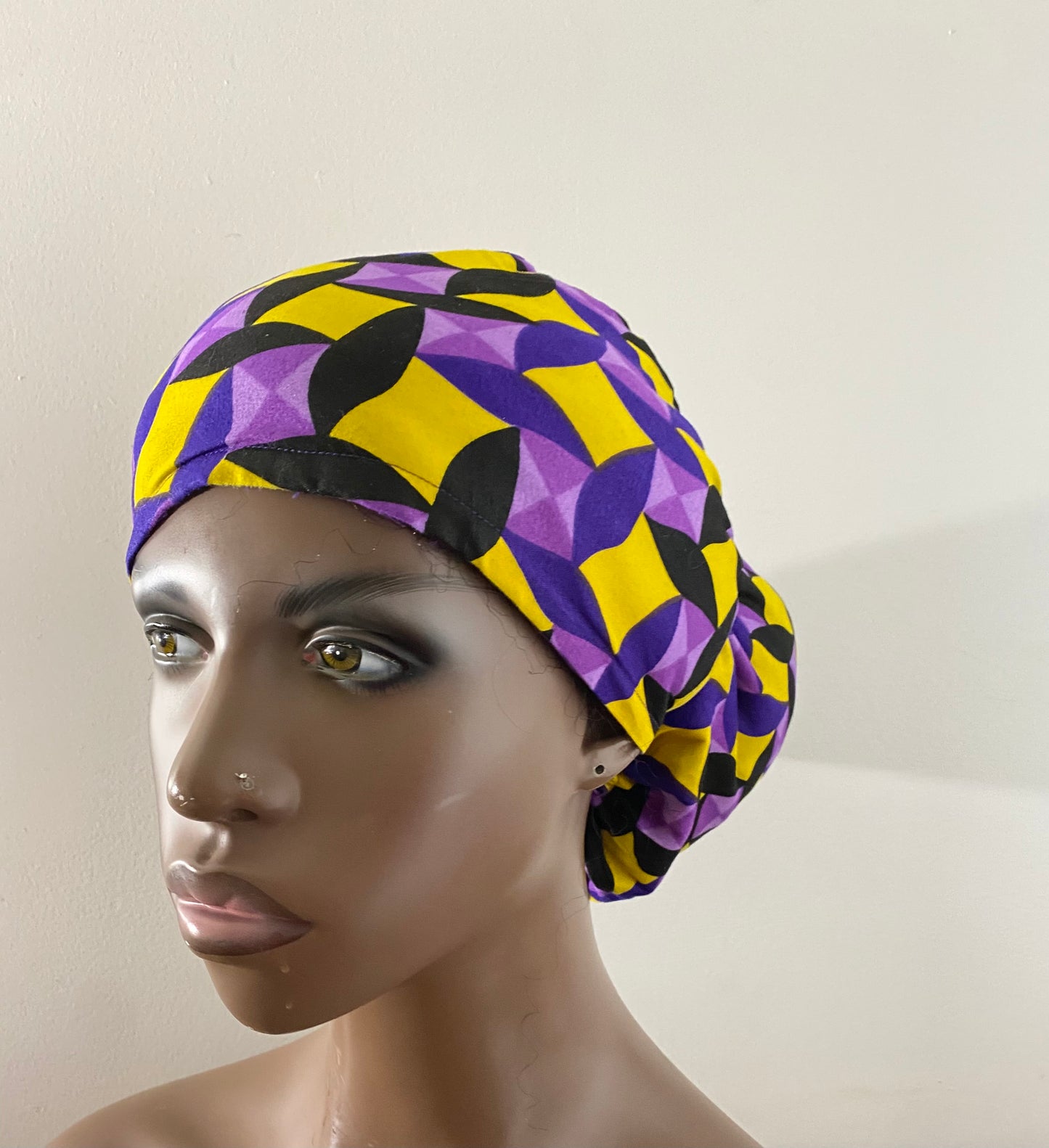Purple Rain Satin Lined Ponytail Scrub Hat