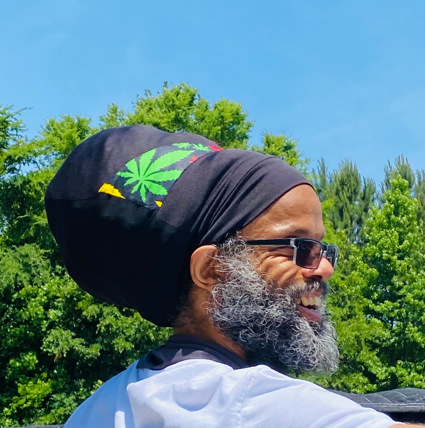 Black Ises Cannabis Stretch Hat