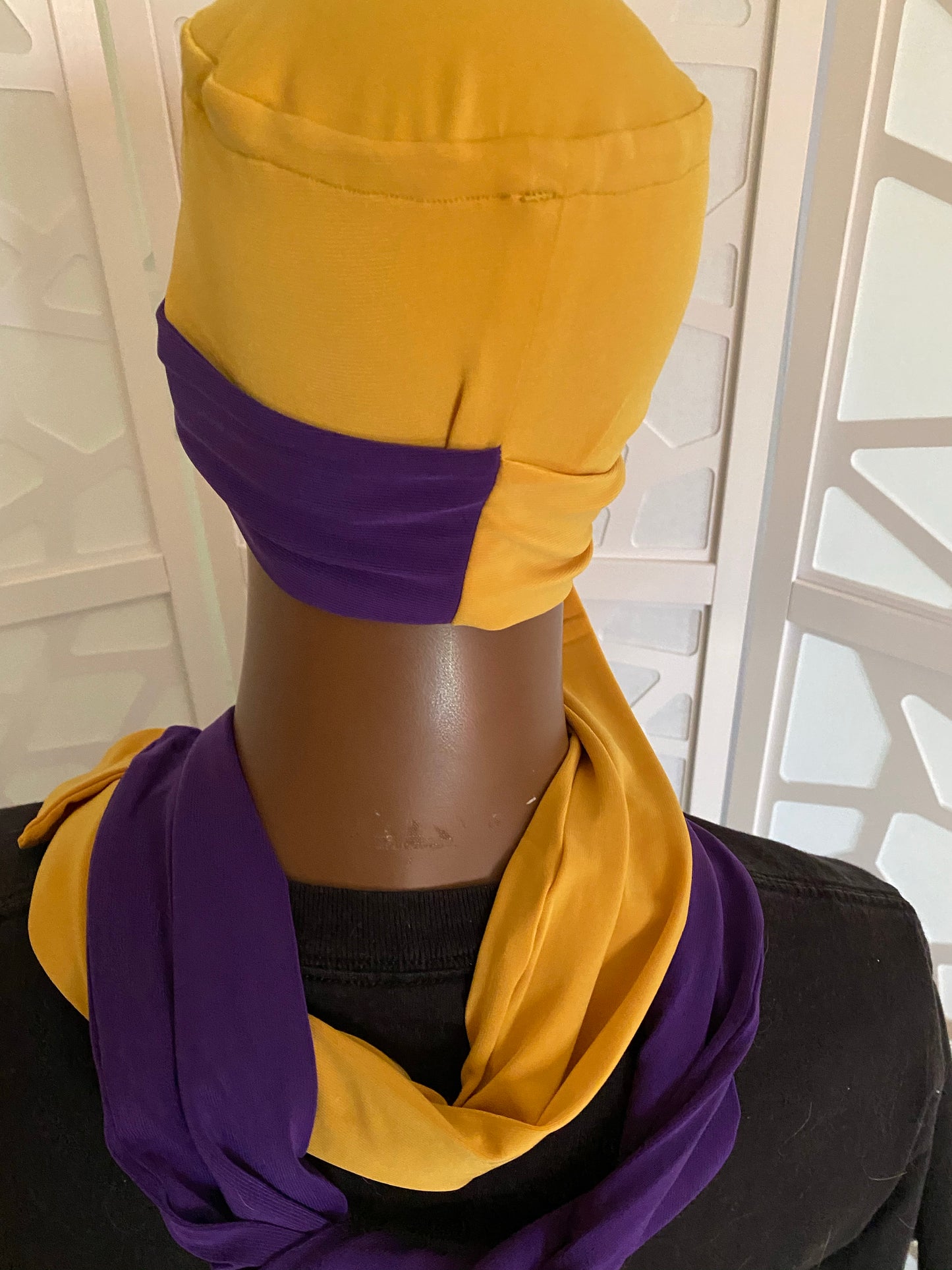 Purple n Gold EZ PZ Turban Wrap