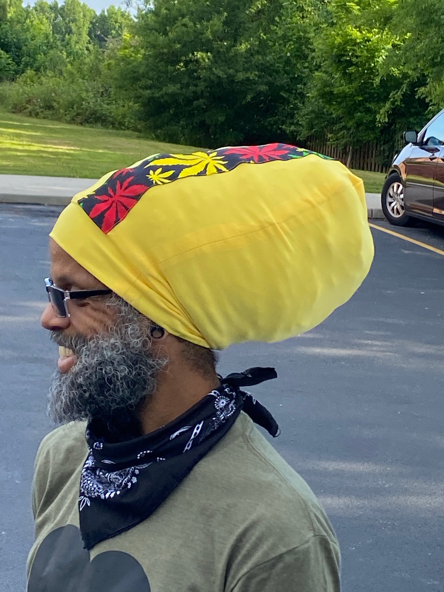 Yellow Ises Cannabis Stretch Hat