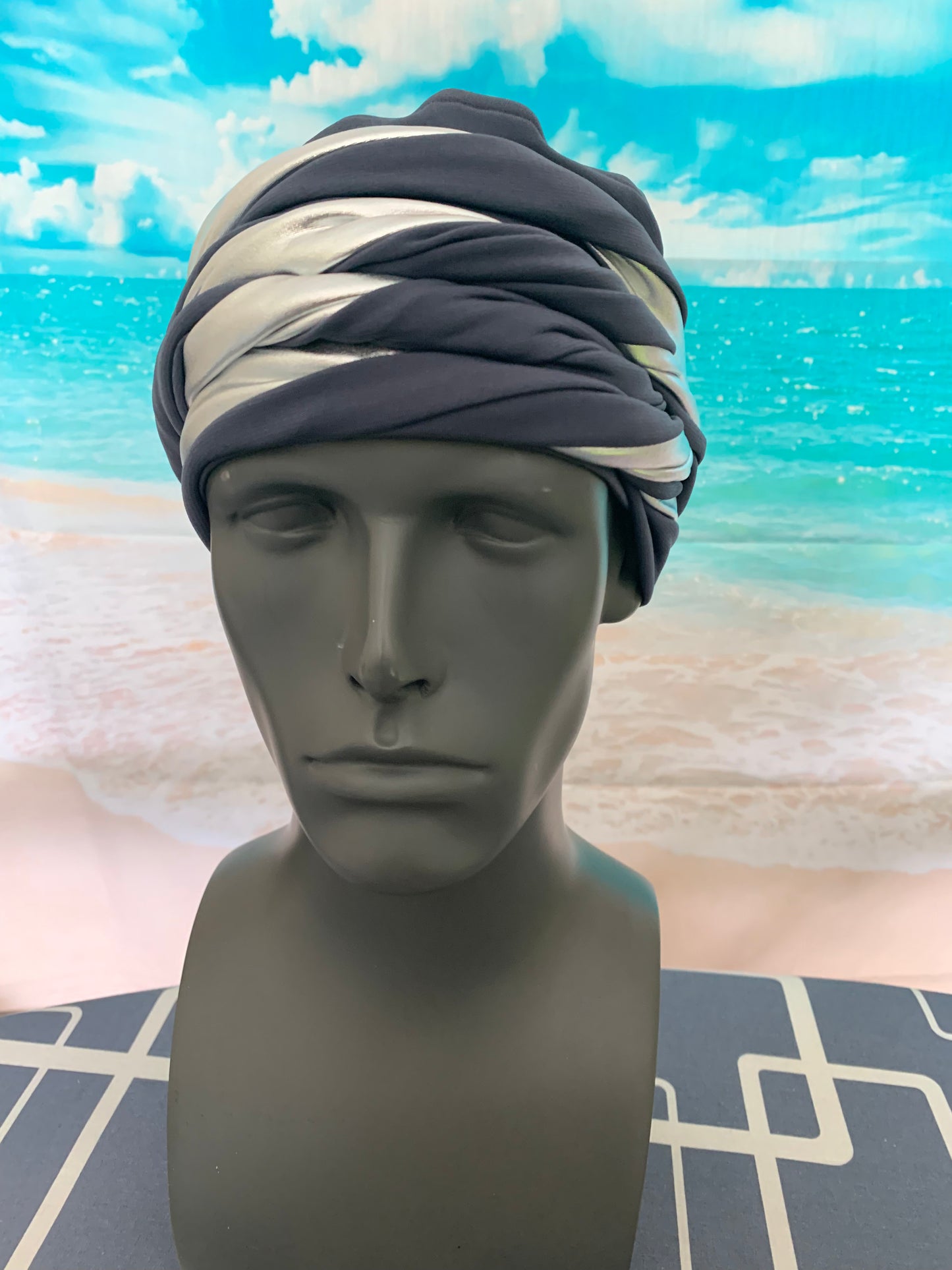 The King Gray n Silver EZ PZ Turban