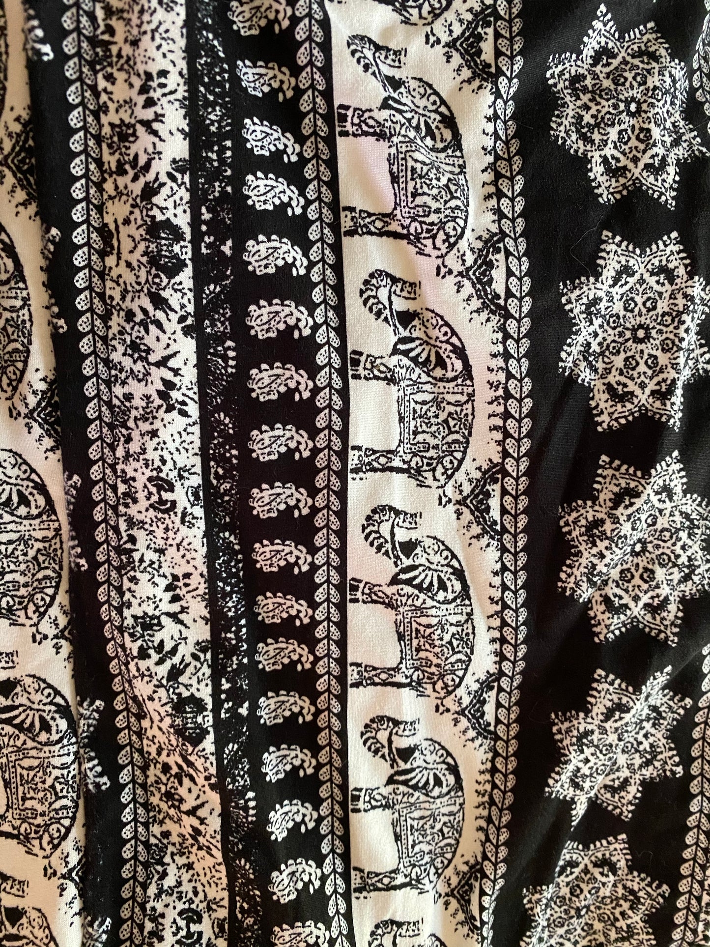 Black N White Elephant EZ PZ Turban Wrap