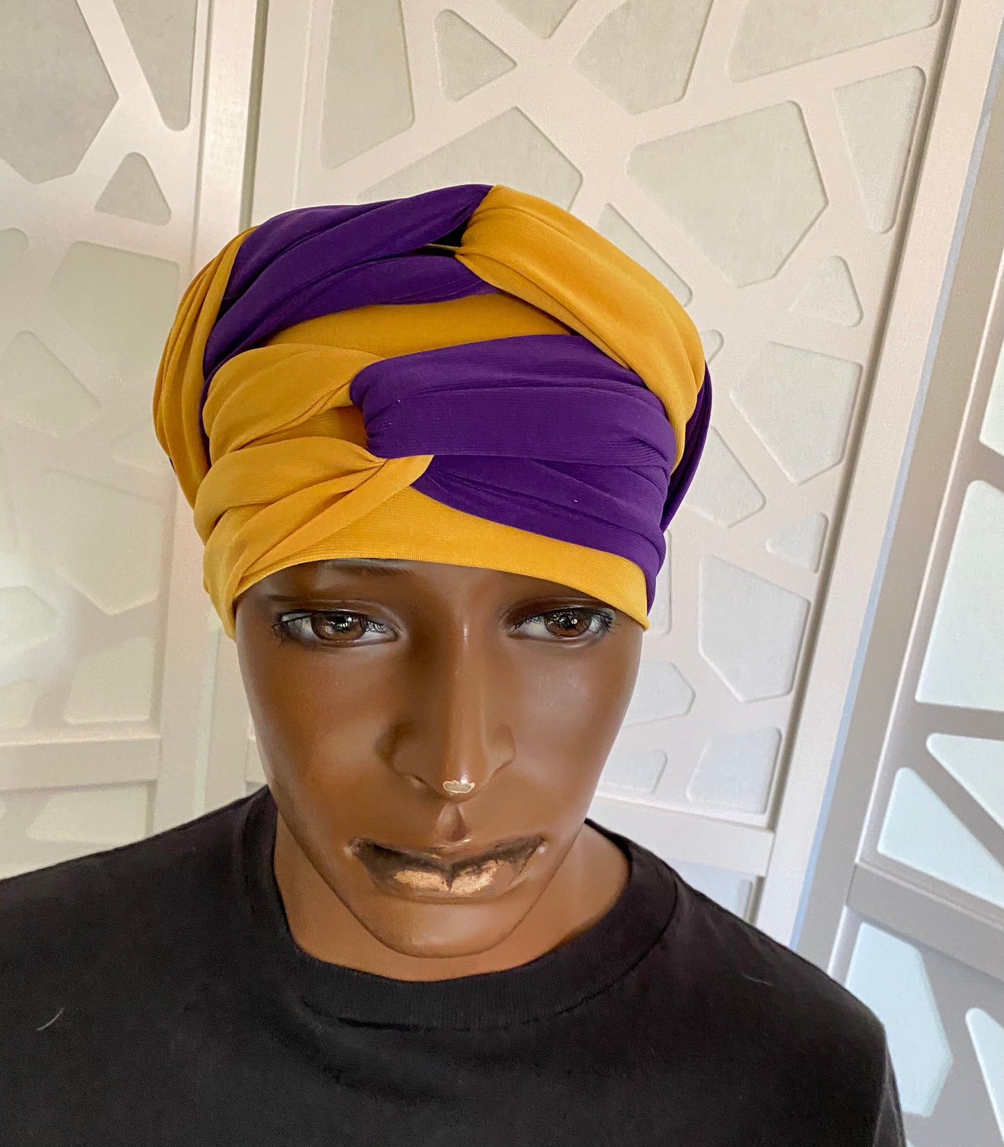 Purple n Gold EZ PZ Turban Wrap