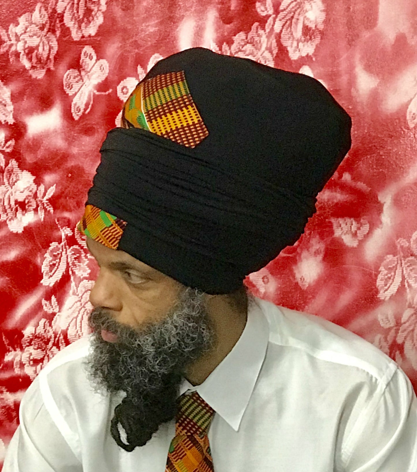 Multi-color Kente Tam Wrap
