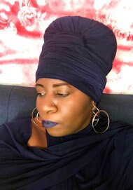 Navy Women Tubular Head-Wrap