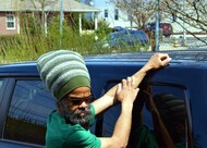 Olive and Cream Stretch Hat