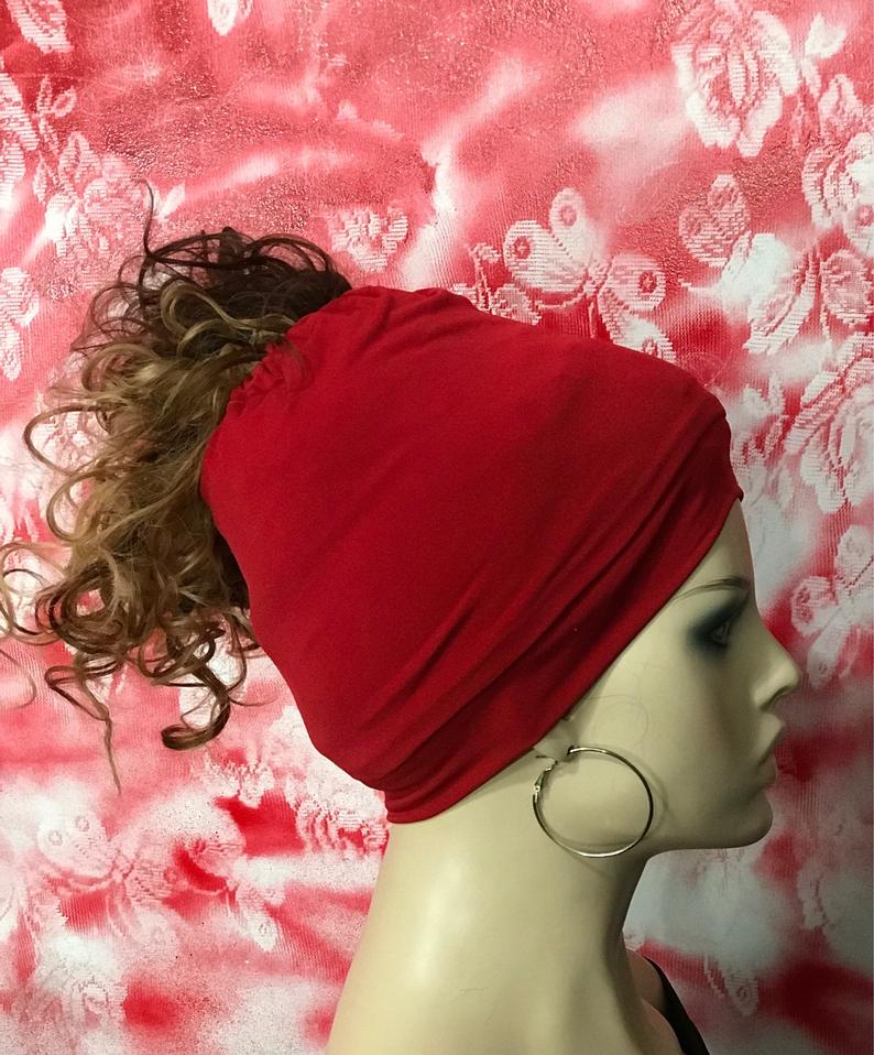 Red Ponytail Loc Socks