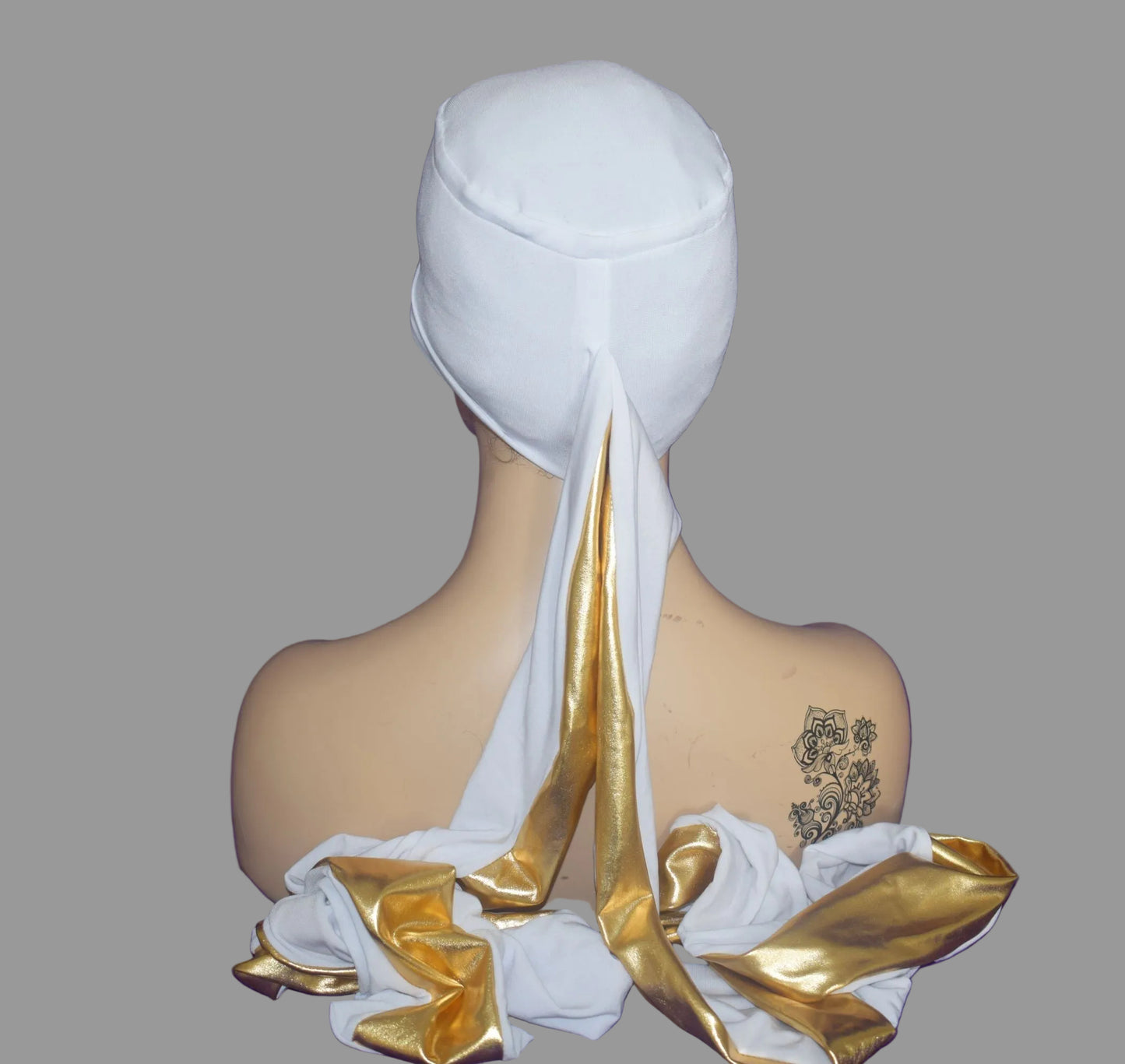 EZ PZ Turban™- White n Gold