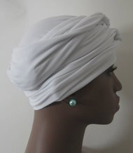 Women White EZ PZ Turban Wrap