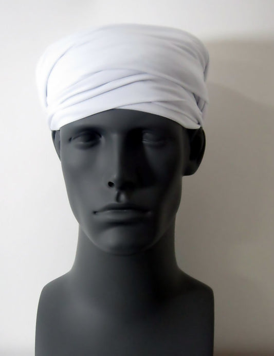 White EZ PZ Turban for Men