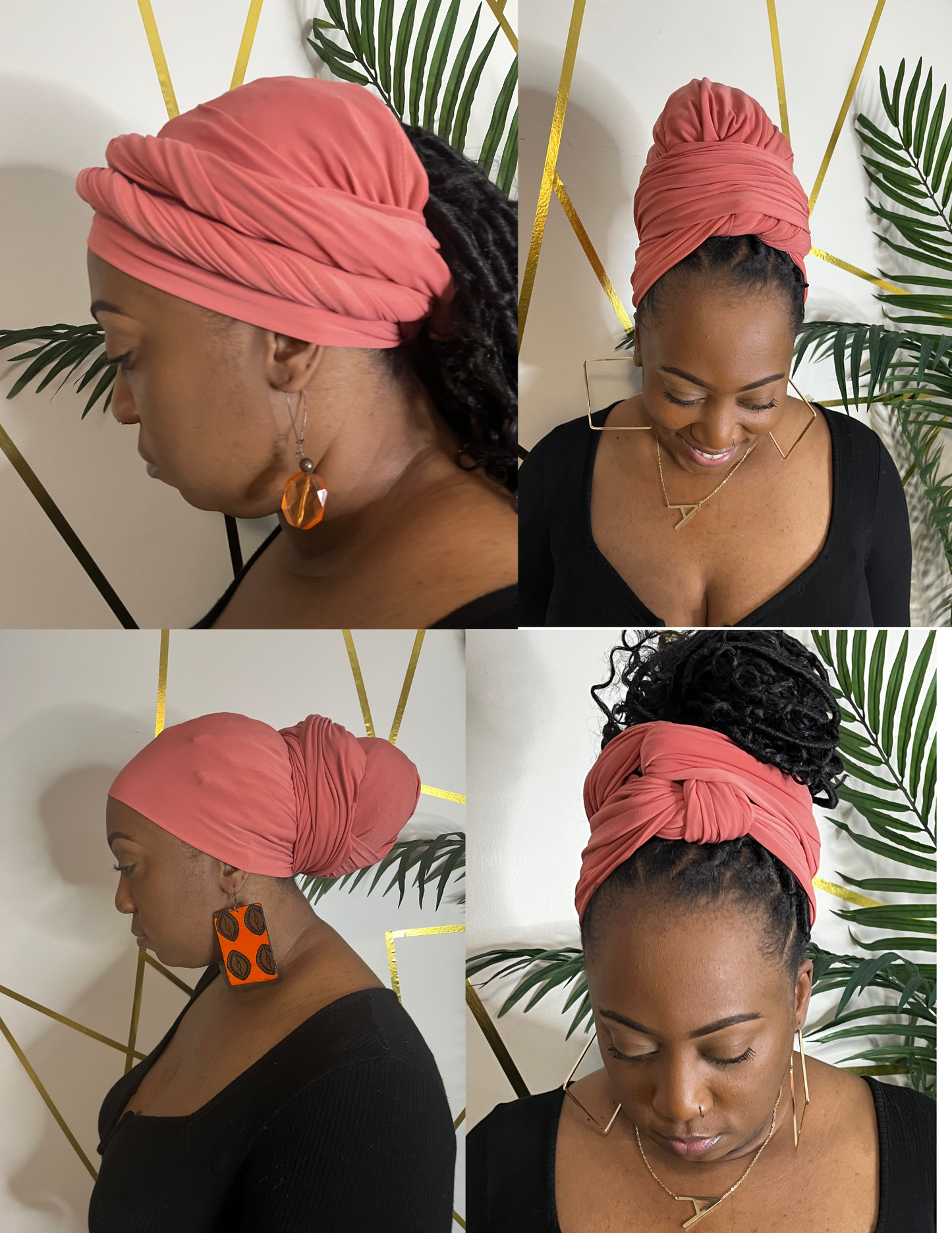 Coral Stretch Headwrap – Style 4 Ways