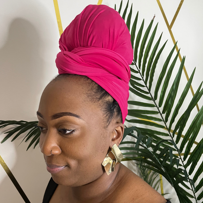 Fuchsia  Stretch Headwrap – Style 4 Ways