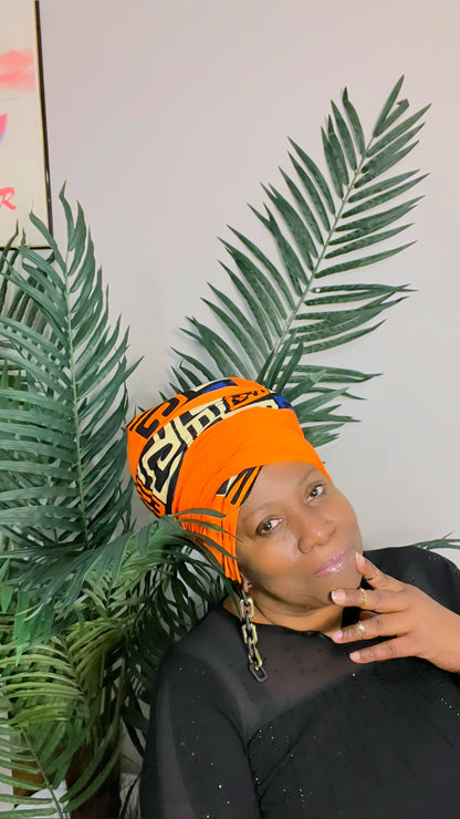 Volume Loc Wrap (Tubular Headwrap)-Afrocentric Mix