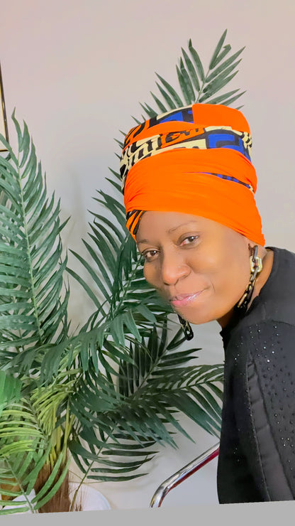 Volume Loc Wrap (Tubular Headwrap)-Afrocentric Mix
